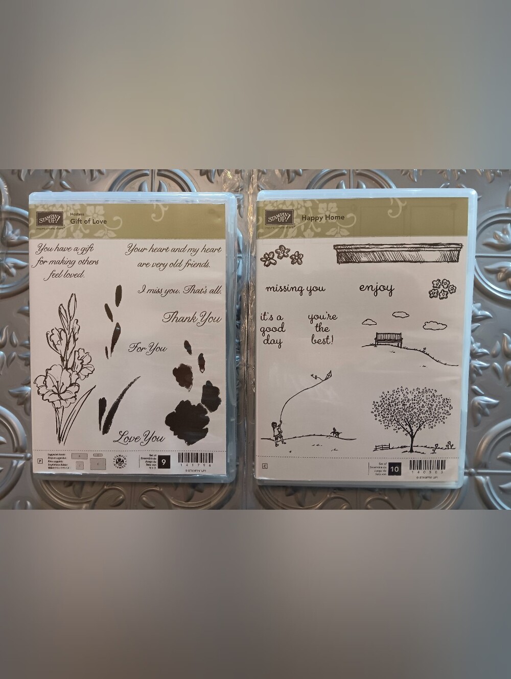 Stampin Up Gift of Love #141796 Happy Home #140503 2 stamp lot family friends